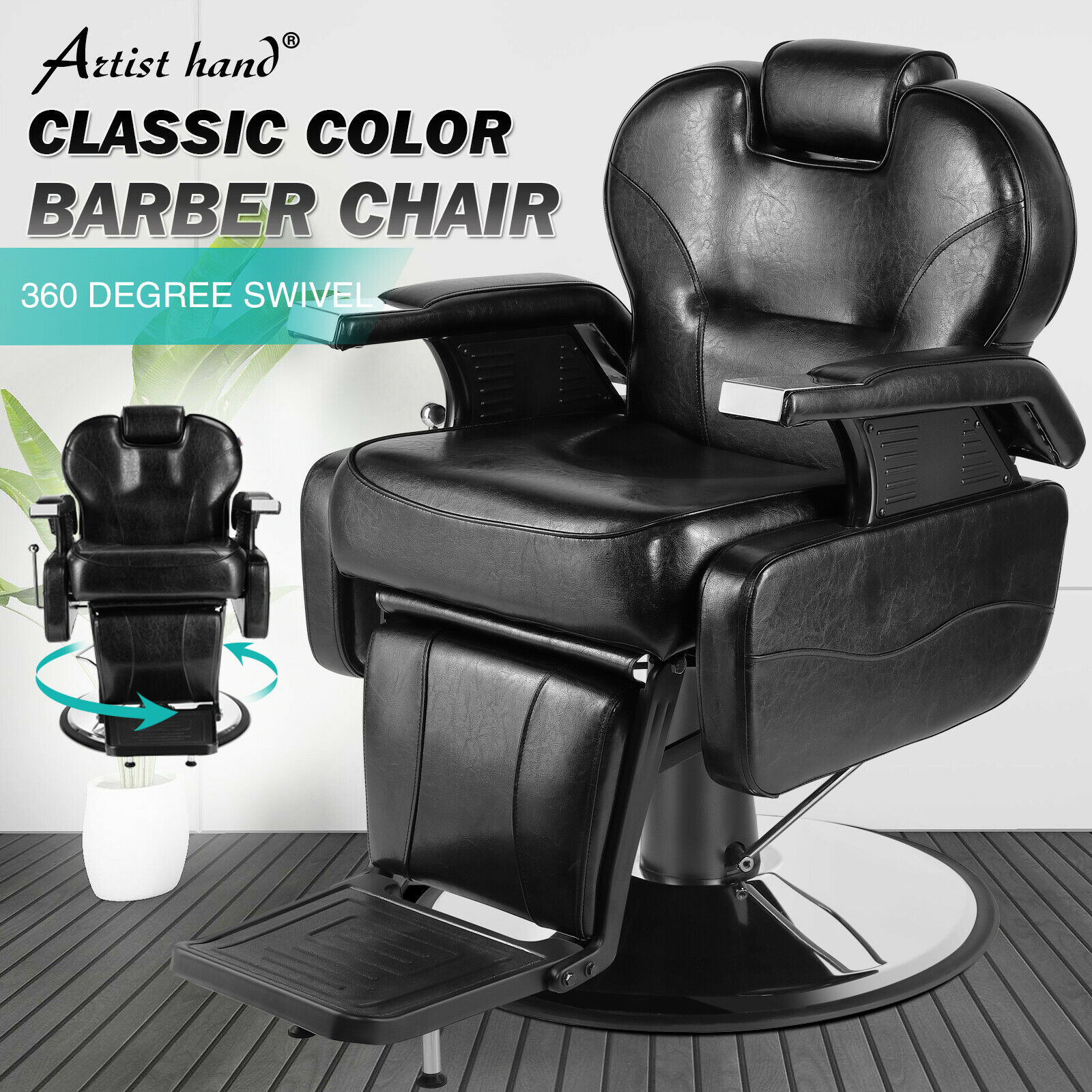 All Purpose Hydraulic Reclining Barber Chair Salon Beauty Spa Stylist Equipment