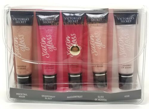 Victoria's Secret Satin Gloss Flavored Lip Shine 5 Piece Gift Set 13g /.46oz