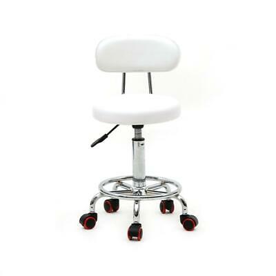 Adjustable Hydraulic Rolling Salon Stool Swivel Chair Backrest Massage Tattoo