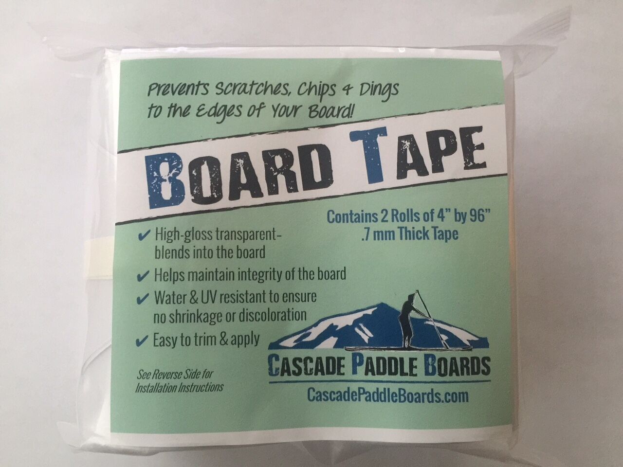 Premium Grade Clear Sup-paddle Board Rail Protection Tape (2) 4" X 96"