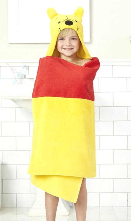 Winnie The Pooh Hooded Bath Towel Pool Beach Disney Kids Gift Age 2 3 4 5 6 New